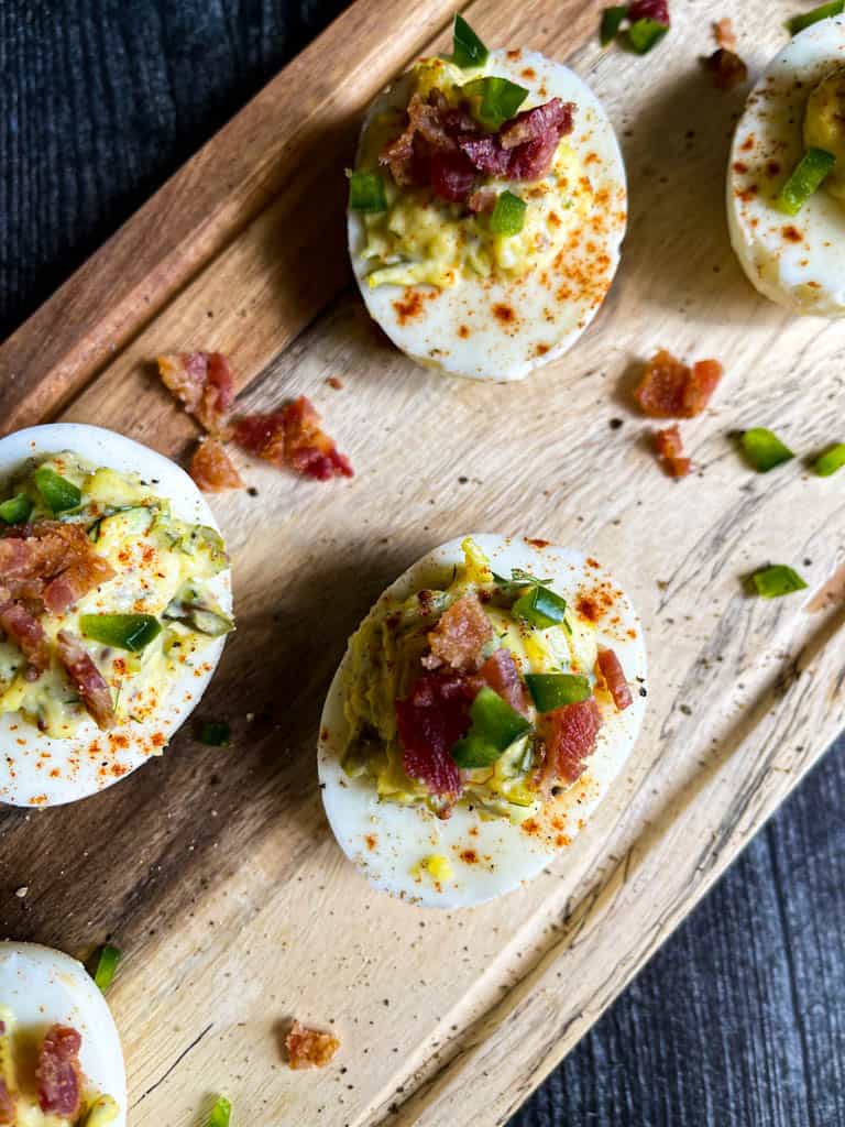 Deviled Eggs with Bacon and Jalapeño
