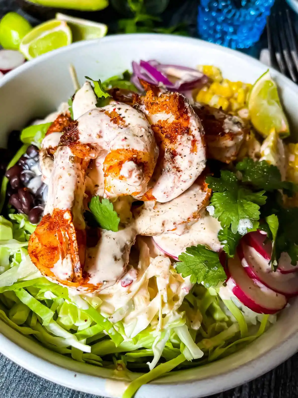 shrimp taco bowls