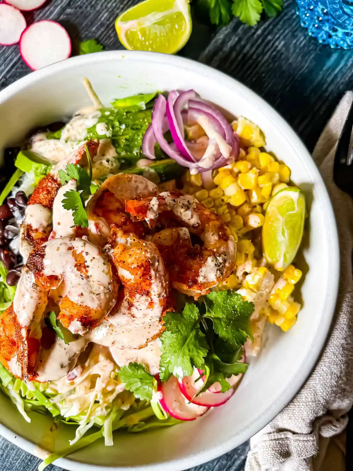 shrimp taco bowls