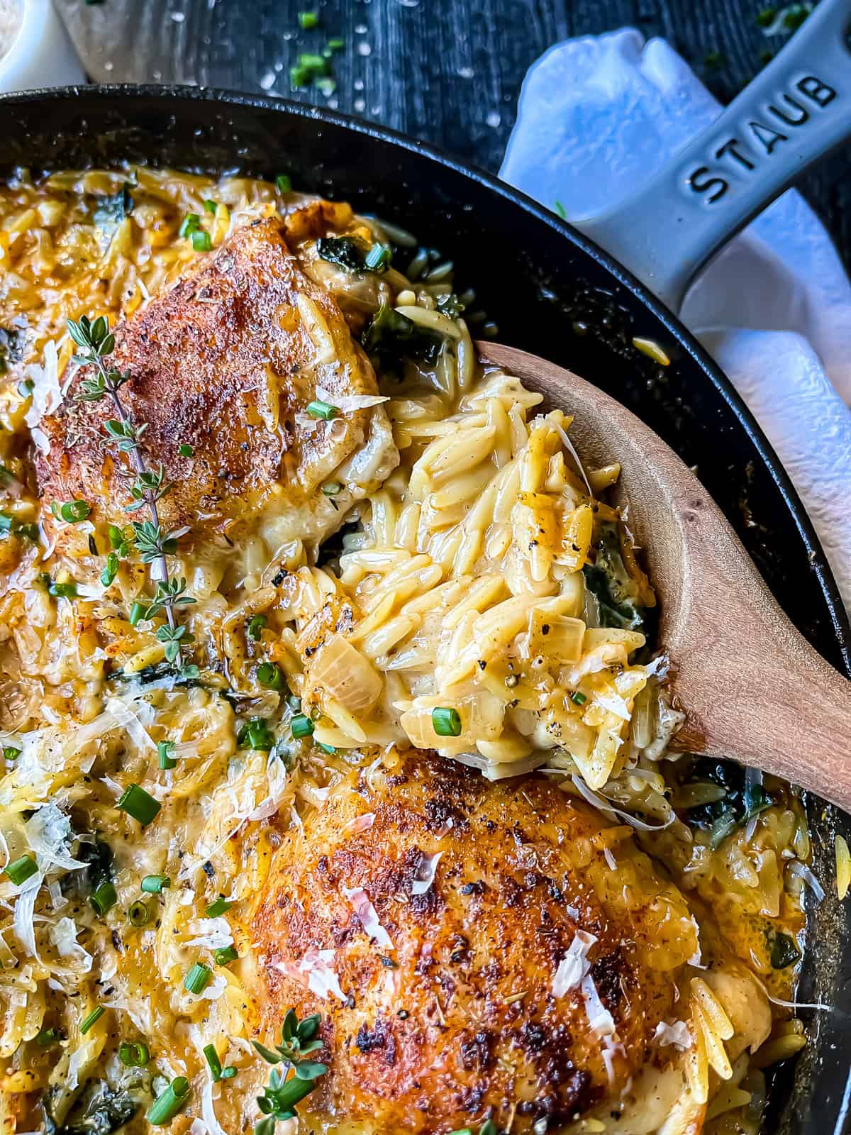 cajun chicken skillet with orzo