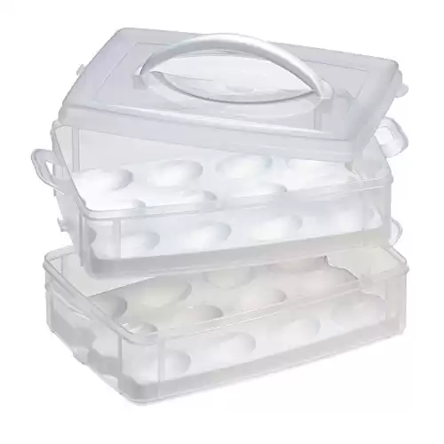 Snap 'N Stack Portable Storage Carrier with Lid for Eggs