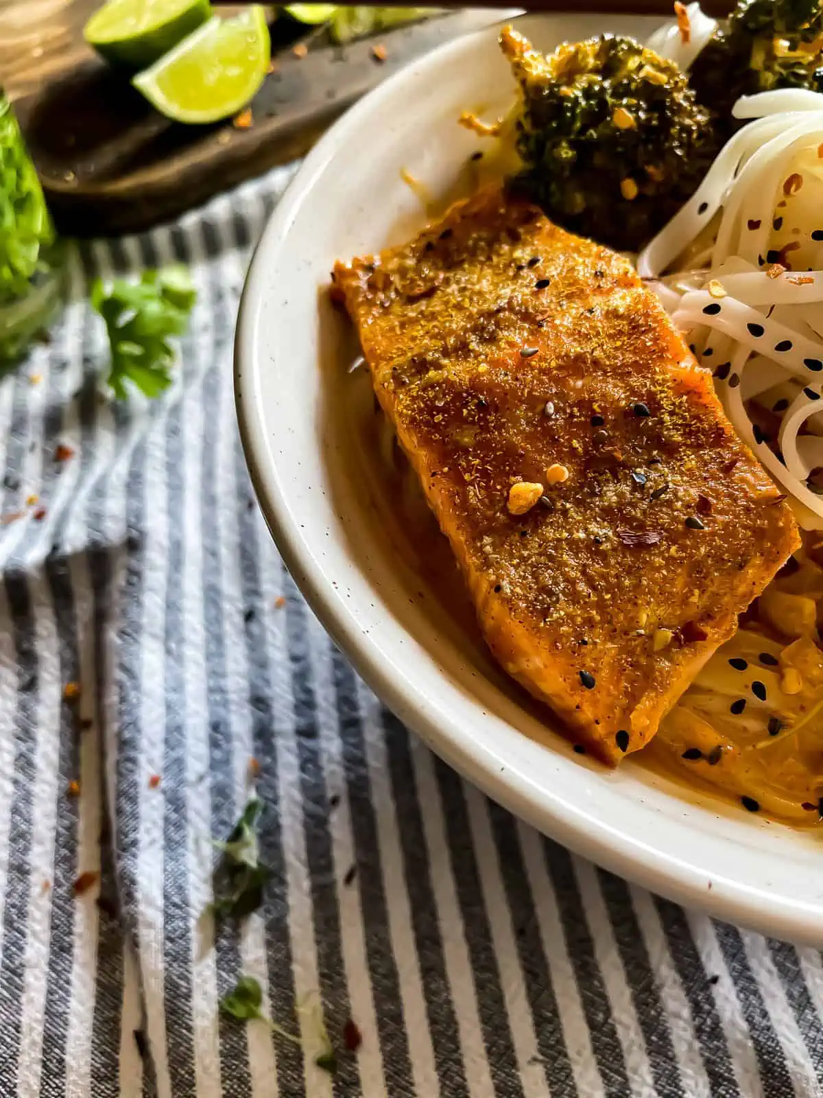 curry powder seasoned salmon