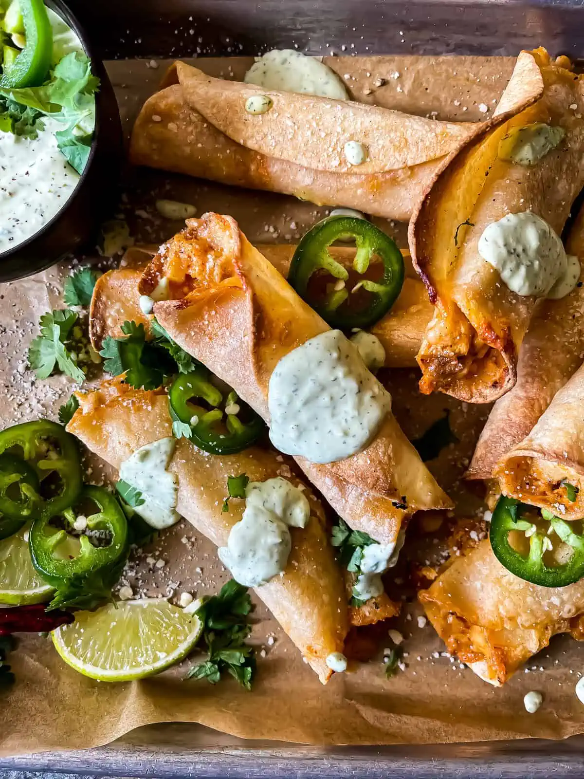 taquitos with chicken and avocado ranch