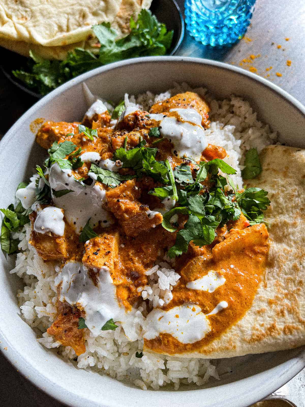 chicken with indian spices and a creamy tomato sauce