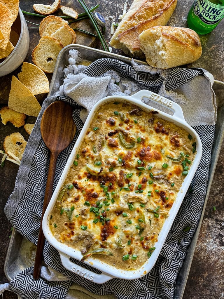 Philly Cheesesteak Dip (Melty, Easy & Ready in 30 Minutes!)
