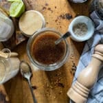 grill marinade in a glass jar