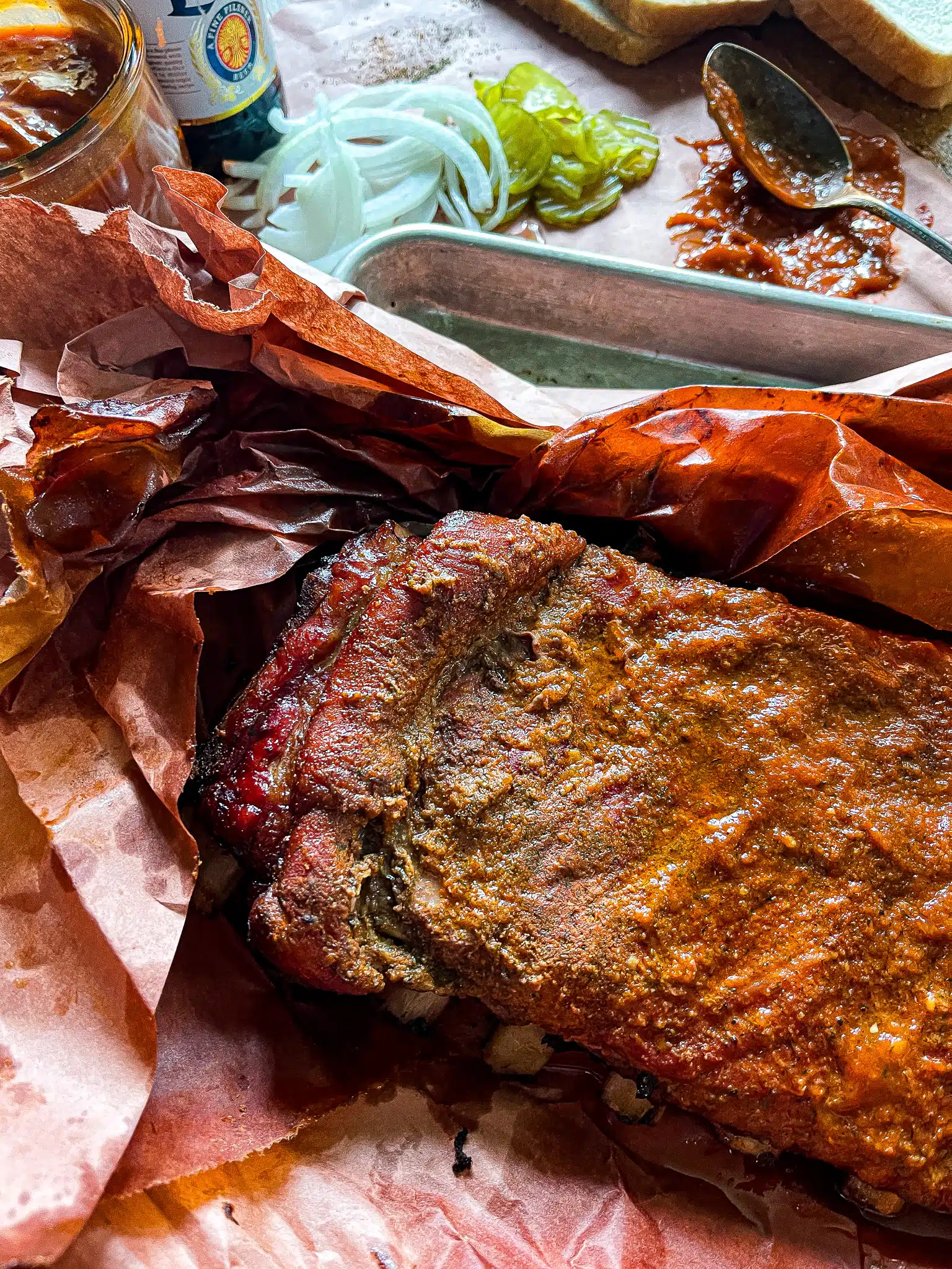 smoked rack of ribs