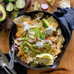 easy taco bake in a cast iron skillet