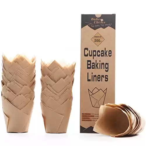 Natural Tulip Cupcake Liners