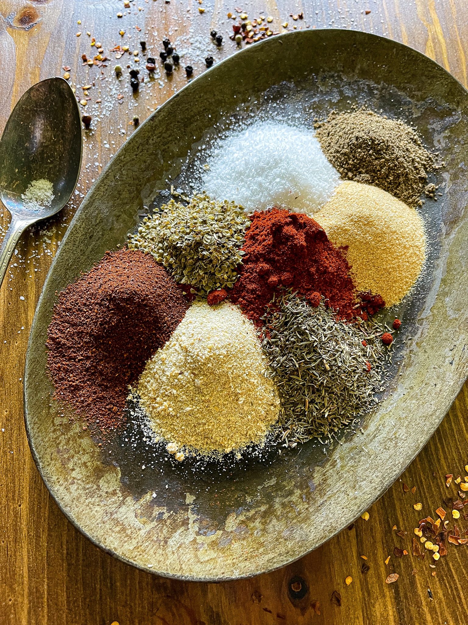 mixed cajun spices for a seasoning blend