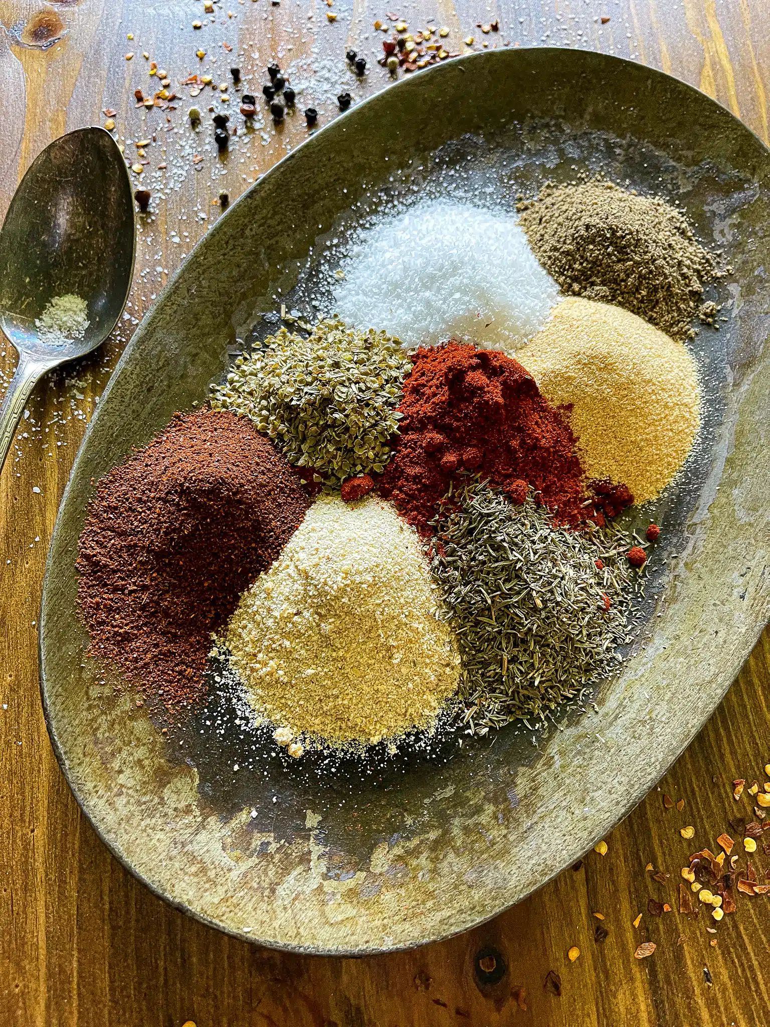 mixed cajun spices for a seasoning blend