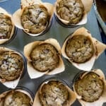 zucchini bread muffins in muffin tin