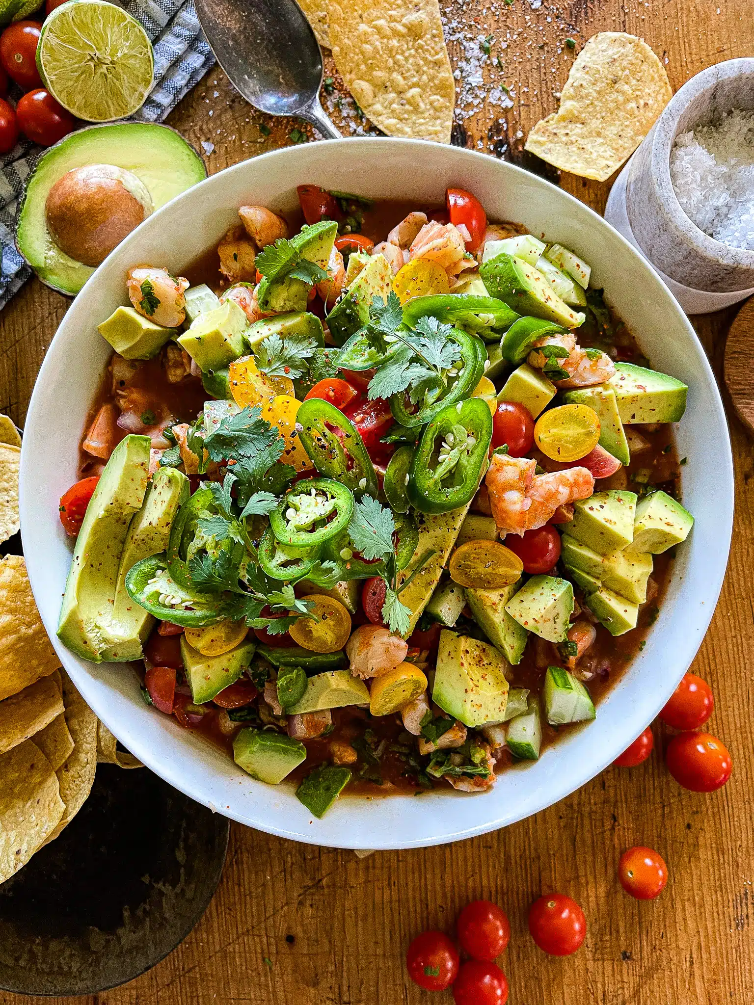 shrimp ceviche bowl