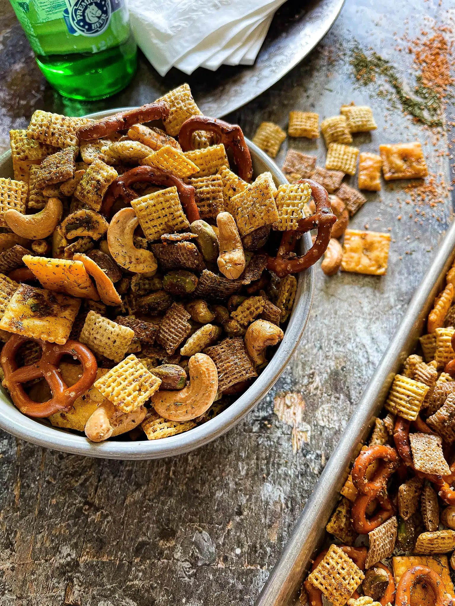 bowl of ranch snack mix