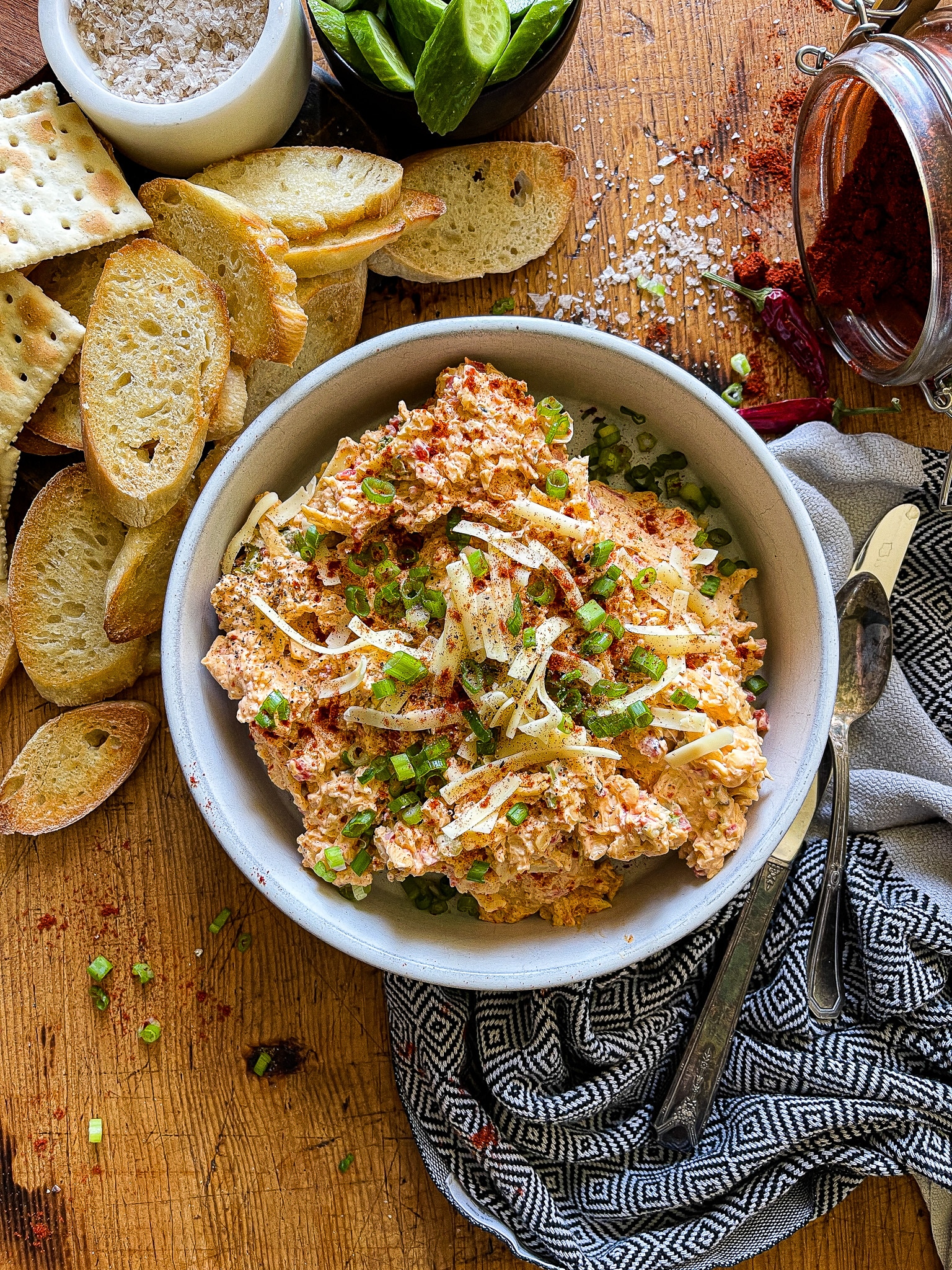 pimento cheese in a serving bowl