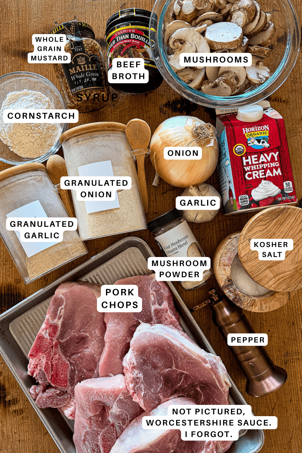 slow cooker smothered pork chops ingredients list