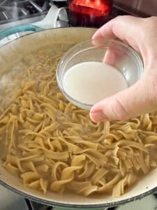 cornstarch slurry for thickening the cafeteria noodles